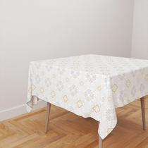 Toalha De Mesa Quadrada 4 Lugares Tecido Oxford Mandala TL34- 140x140cm Toalha De Mesa Quadrada 4 Lugares Tecido Oxford Mandala TL34- 140x140cm