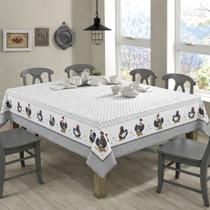 Toalha de Mesa Quadrada 8 Lugares Galinhas Antimancha Dohler Toalha de Mesa Quadrada 8 Lugares Galinhas Antimancha Dohler