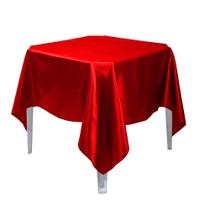Toalha De Mesa Quadrada De Cetim Vermelho 1,50x1,50 Festa Buffet Toalha De Mesa Quadrada De Cetim Vermelho 1,50x1,50 Festa Buffet