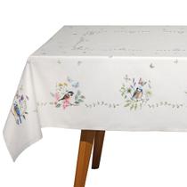 Toalha de Mesa Quadrada Döhler Clean Luna Cinza 140 x 140cm