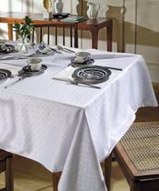 Toalha de Mesa Quadrada Dohler Requinte TJ-5796 Branco 4 Lugares 1,40m x 1,40m - Döhler