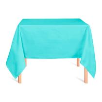 Toalha de Mesa Quadrada em Oxford Azul Tiffany Toalha de Mesa Quadrada em Oxford Azul Tiffany