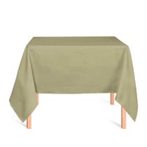 Toalha de Mesa Quadrada em Tecido Jacquard Dourado e Turquesa Liso Tradicional
