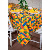 Toalha de Mesa Quadrada em Tecido Jacquard Estampado Lego Toalha de Mesa Quadrada em Tecido Jacquard Estampado Lego