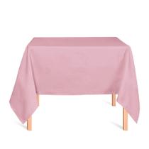 Toalha de Mesa Quadrada em Tecido Jacquard Rosa Bebê Liso Tradicional