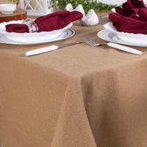 Toalha de Mesa Quadrada em Tecido Linho Bege Fendi Toalha de Mesa Quadrada em Tecido Linho Bege Fendi