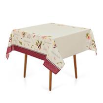 Toalha de Mesa Quadrada Estampada 1,4m x 1,4m- Karsten