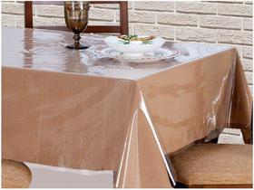 Toalha de Mesa Quadrada Impermeável Transparente - 140x140cm Protetor Toalha de Mesa Quadrada Impermeável Transparente - 140x140cm Protetor