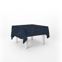 Toalha De Mesa Quadrada Infantil Tecido Oxford Dinossauros Neon - 140x140cm