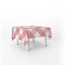 Toalha De Mesa Quadrada Infantil Tecido Oxford Pic Nic Xadrez - 140x140cm