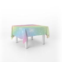 Toalha De Mesa Quadrada Infantil Tecido Oxford Tie Dye Candy Brilhos - 140x140cm