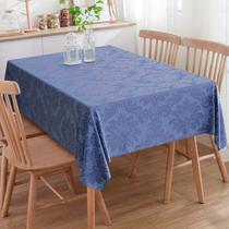 Toalha De Mesa Quadrada Medalhão Azul Royal 2.20m x 2.20m