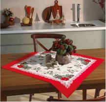 Toalha De Mesa Quadrada Natal Natalino Festas 78cmx78cm - DÖHLER