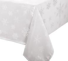 Toalha de Mesa Quadrada Natal Snow Branca 8 Lugares 2,20x2,20m Branyl