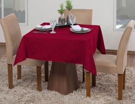 Toalha De Mesa Quadrada Sala Jantar Jacquard 4 Lugares