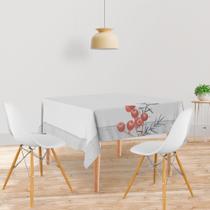 Toalha De Mesa Quadrada Tecido Oxford Ano Novo Moldura -140x140cm Toalha De Mesa Quadrada Tecido Oxford Ano Novo Moldura -140x140cm