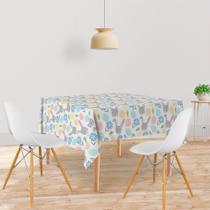 Toalha De Mesa Quadrada Tecido Oxford Páscoa - Coelhos Ovinhos Estampados Toalha De Mesa Quadrada Tecido Oxford Páscoa - Coelhos Ovinhos Estampados