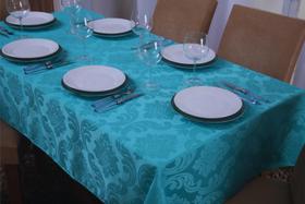 Toalha de mesa quadrada Tiffany 1,35x1,50 - Tecido Jacquard