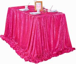 Toalha de mesa QueenDream Hot Pink Sequin 152 x 260 cm Toalha de mesa QueenDream Hot Pink Sequin 152 x 260 cm