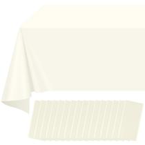 Toalha de mesa Ragnhild Beige Plastic, pacote com 16 unidades para mesas retangulares