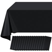 Toalha de mesa Ragnhild Black Plastic, pacote com 16, 137 x 274 cm, retangular Toalha de mesa Ragnhild Black Plastic, pacote com 16, 137 x 274 cm, retangular