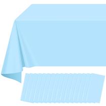 Toalha de mesa Ragnhild de plástico azul claro, pacote com 16, 137x274cm Toalha de mesa Ragnhild de plástico azul claro, pacote com 16, 137x274cm
