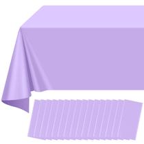 Toalha de mesa Ragnhild de plástico roxo claro 54 x 108 polegadas x 16, pacote Toalha de mesa Ragnhild de plástico roxo claro 54 x 108 polegadas x 16, pacote