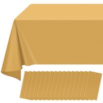 Toalha de mesa Ragnhild Gold Plastic, pacote com 16 unidades para mesas retangulares
