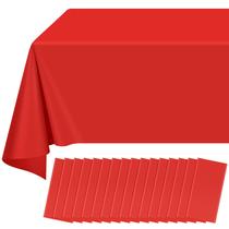 Toalha de mesa Ragnhild Red Plastic, pacote com 16 unidades para mesas retangulares Toalha de mesa Ragnhild Red Plastic, pacote com 16 unidades para mesas retangulares