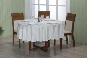Toalha De Mesa Redonda 2,00mts Jacquard branco