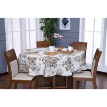 Toalha de Mesa Redonda 2,20Ø 6 ou 8 Lugares Tecido Linhão Grosso Estampado Vivas Decoração Cozinha Luxo Toalha de Mesa Redonda 2,20Ø 6 ou 8 Lugares Tecido Linhão Grosso Estampado Vivas Decoração Cozinha Luxo