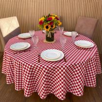 Toalha de Mesa Redonda 2,80 Grande Xadrez Festa Junina Arraiá Toalha de Mesa Redonda 2,80 Grande Xadrez Festa Junina Arraiá