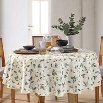 Toalha De Mesa Redonda 4 Cadeiras Dohler Limpa Fácil 1,60m Cor Botanica