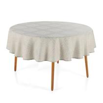 Toalha De Mesa Redonda 6 Lugares Jacquard Beamon Cinza Toalha De Mesa Redonda 6 Lugares Jacquard Beamon Cinza