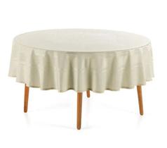 Toalha de Mesa Redonda 6 Lugares Lesier Off White Karsten Toalha de Mesa Redonda 6 Lugares Lesier Off White Karsten