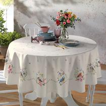 Toalha De Mesa Redonda 8 Lugares 1,80m Clean Jardim Dohler