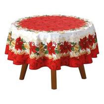 Toalha de Mesa Redonda Athenas Natal 160 cm - Dohler Toalha de Mesa Redonda Athenas Natal 160 cm - Dohler