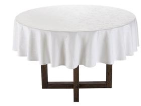 Toalha de Mesa Redonda Branco 178cm Karsten Celebration Verissimo Toalha de Mesa Redonda Branco 178cm Karsten Celebration Verissimo
