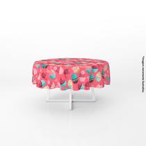 Toalha de Mesa Redonda Cupcakes 140x140cm