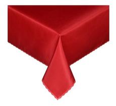 Toalha De Mesa Redonda De Tecido Festa Vermelho 74cm