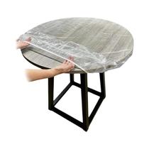 Toalha De Mesa Redonda Descartável Transparente, Impermeável E À Prova De Óleo, 10 Peças,