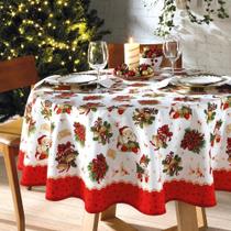 Toalha de Mesa Redonda Dol Athenas 1,60m NATAL 4 Lugares Toalha de Mesa Redonda Dol Athenas 1,60m NATAL 4 Lugares