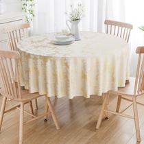 Toalha De Mesa Redonda Dourado Listrado 6 Lugares Toalha De Mesa Redonda Dourado Listrado 6 Lugares