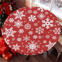 Toalha de Mesa Redonda Elástica Yesad 91 cm-178 cm Natal Toalha de Mesa Redonda Elástica Yesad 91 cm-178 cm Natal