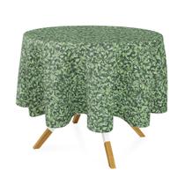 Toalha de Mesa Redonda em Tecido Jacquard Estampado Muro Inglês