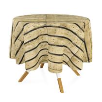Toalha de Mesa Redonda em Tecido Jacquard Estampado Pallet Toalha de Mesa Redonda em Tecido Jacquard Estampado Pallet