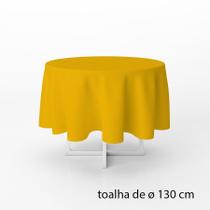 Toalha de Mesa Redonda em TNT - 130 cm diâmetro - Amarelo - 1 unidade - Best Fest - Rizzo