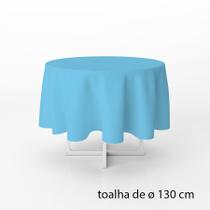 Toalha de Mesa Redonda em TNT - 130 cm diâmetro - Azul Claro - 1 unidade - Best Fest - Rizzo