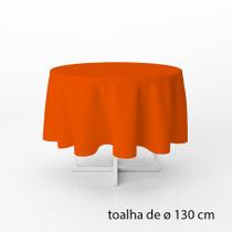 Toalha de Mesa Redonda em TNT - 130 cm diâmetro - Laranja - 1 unidade - Best Fest - Rizzo