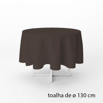 Toalha de Mesa Redonda em TNT - 130 cm diâmetro - Marrom - 1 unidade - Best Fest - Rizzo